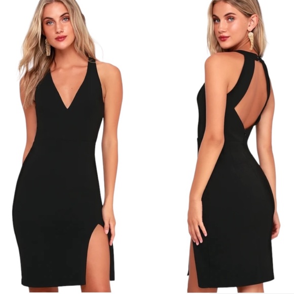 Lulus Dresses & Skirts - NWT Lulus Total Knockout Black Backless Cutout Bodycon Dress - XL